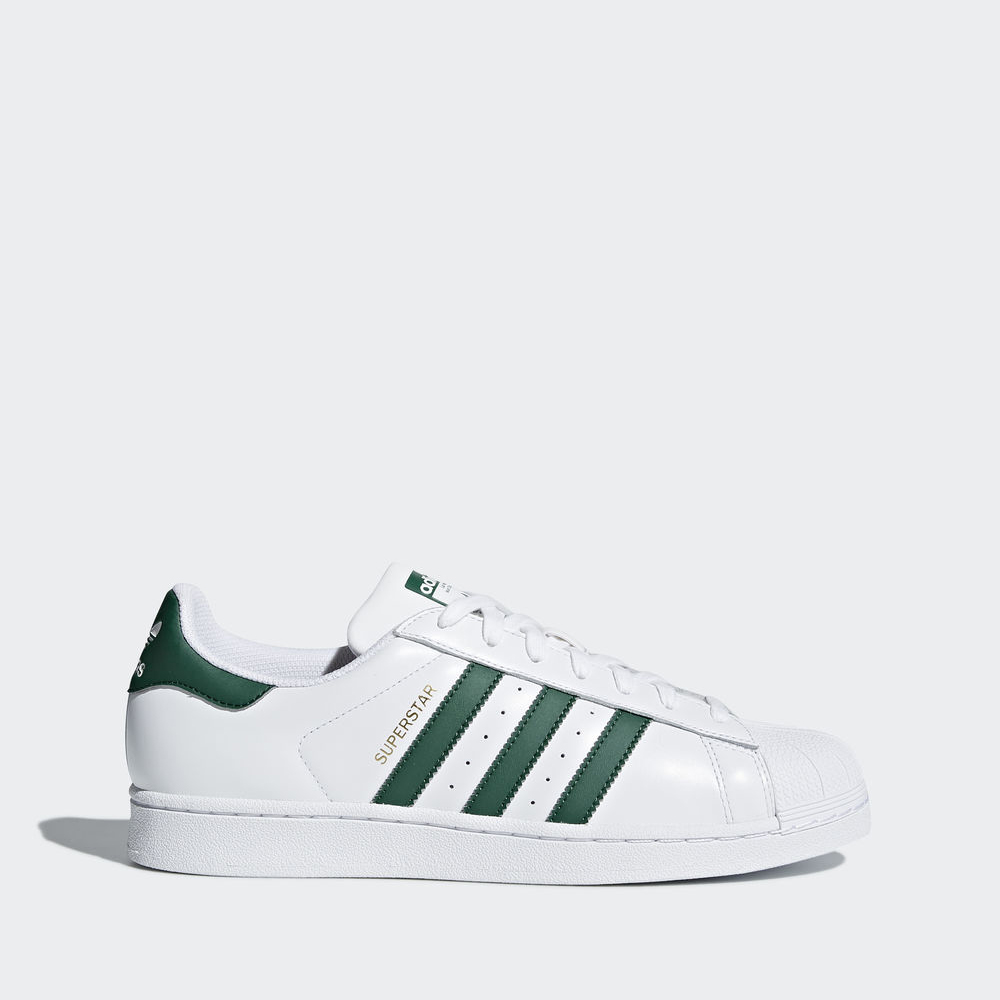 Adidas Superstar - Originals γυναικεια - Ασπρα/Πρασινο/Ασπρα,Μέγεθος: EU 36 – 54 2/3 (506FEXNB)